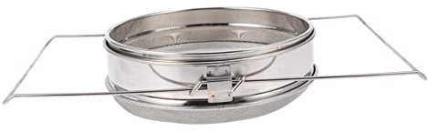 Ciieeo Edelstahl-honigfilter Mit Korb Für Honig Stabiles Honigsieb Für Imkerei-zubehör Praktischer Doppel-honigfilter Für Pulverförmige Zutaten