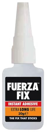 Piranha Fuerza Fix Instant Adhesive | High-Strength Cyanoacrylate All Purpose Super Glue | Fast-Drying Clear Adhesive for Metal, Wood, Plastic, Rubber, Ceramic & DIY Repairs (Pack of 1)