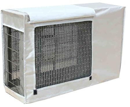 Funda Aire Acondicionado Exterior, Cubierta Aire Acondicionado para Unidades Exterior y Cubierta para Funda para Aire Acondicionado Exterior(White,85x58x35 cm/33.5x23x14 in)