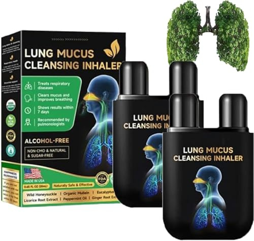2Pcs Ourlyard Herbal Lung Cleansing Inhaler, Lung Cleansing Spray, Herbal Lung Cleanse Inhaler, Lung Mucus Cleansing Inhaler, Lung Enhancement and Care Inhaler