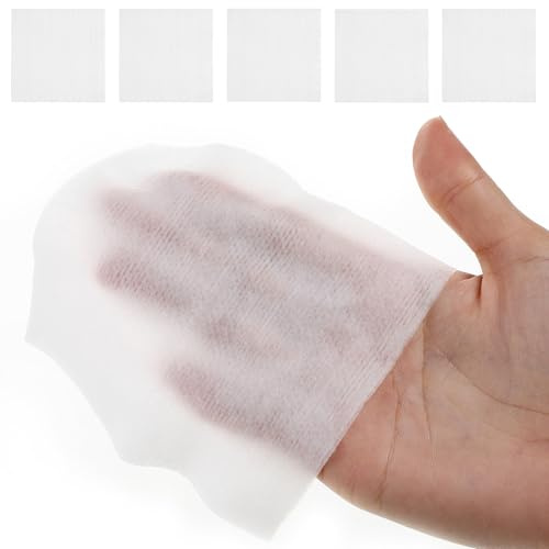 WEKADRIN Tessuti Non Tessuti per Rimozione Make-Up e Cura Ferite 200 Pezzi, 10X10 CM, Assorbenti, Anallergici, per Skincare Quotidiano e Intervento