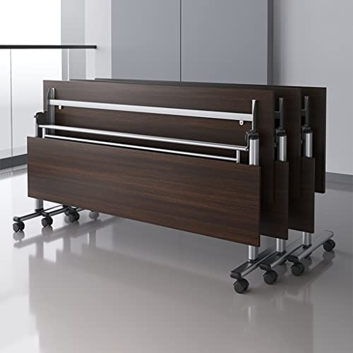 Faltbarer mobiler Besprechungstisch, 3er-Set, Flip-Top-Trainingstische mit feststellbaren Rädern und Bescheidenheitsplatte für Konferenzräume, Klassenzimmer, Media-Center, D 180 x 50 x 75 cm