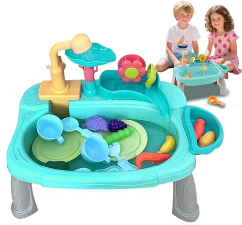 Jouet interactif pour évier de cuisine - Jeu de course à l'eau électrique - Kit d'activité réaliste pour lave-vaisselle - Jeu éducatif pour et filles