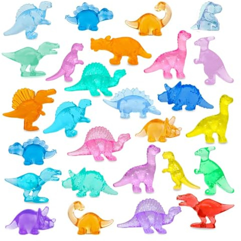 VelvetGlow 60pcs Mini Dinosaur Figurines Tiny Resin Animals Figures For Hidden,Small Plastic Dinosaurs For Vase Fillers Micro Dollhouse Aquarium Decorations