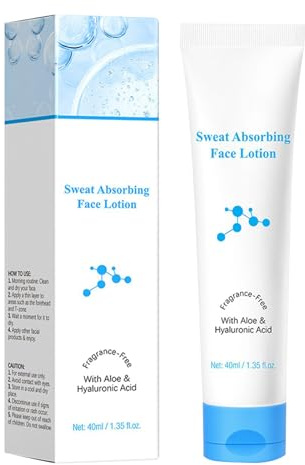 Lotion Pour Le Visage Absorbant La Transpiration | 40ml Base De Maquillage Matifiante Contrôle Sébum - Primer Léger pour Femmes Transpirant Excessivement Sport Voyage Soins Quotidiens Maquillage