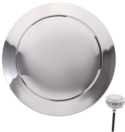 HONITANO Botón Pulsador Inodoro Simple Abs Cromado Superficie Lisa Fácil Reemplazo para Tanque Estándar Uso Baño Color Aleatorio Color Aleatorio