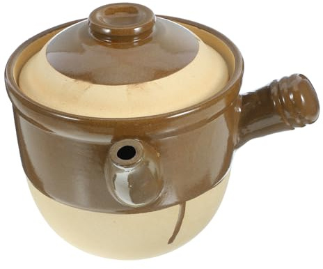 Homoyoyo Cocotte Terre Cuite Traditionnelle pour Cuisson de Médecine Chinoise Résistante Haute Température Compatible Feu Gaz Soupière Antiadhésive Facile à Nettoyer