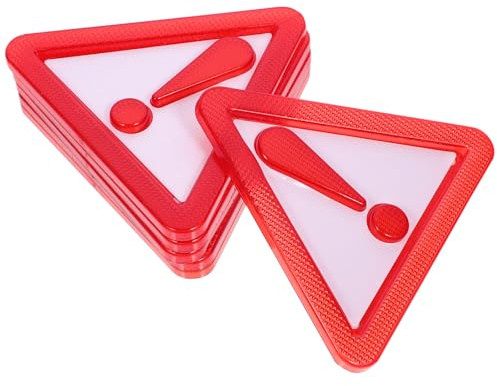 Baluue 8Pcs Self-Adhesive Reflective Triangle Slow Moving Vehicle Warning Signs for Trucks and Cars Safety Caution Stickers for Road Use