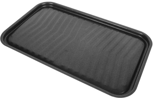 Cabilock Sartén para Parrilla de Hierro Recubrimiento Antiadherente, Tamaño Mediano 40x24.5 Cm, Placa de Barbacoa para Estufa y Asar Pescado, Adecuado para Cocina Interior y Barbacoas