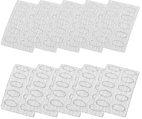 Garneck Oval Schleifpads Nagel Pediküre Werkzeuge aus Sandmaterial 10 Blatt Verarbeitet und Austauschbar für Nagelpflege und Nagelkunst