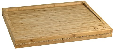 LURCH 10909 Schneidbrett Bambus / extrem stabiles Schneidbrett aus dreilagigem Bambus, 50 x 40 x 4,5 cm
