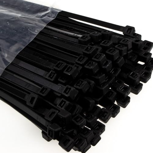 enTie Noir câble Attaches Serre-câble/Collier de serrage 4,8 mm x 500 mm Nylon 66 UL certifié [100 paquet de] [500mm x 4,7mm]