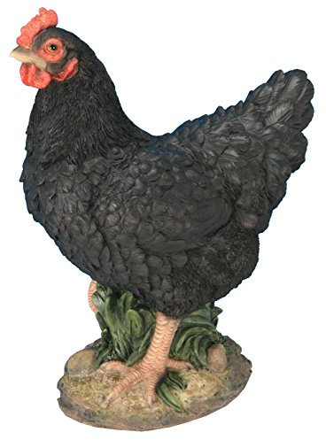 Animaux En Resine Sculpture Poule Naine Noir 24,2 x 13,75x 30,25 cm 200349