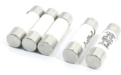 sourcing map AC 380V 10A 10x38mm Cerámica Cilíndrico Fusible Eslabones RT14/RT18 5uds