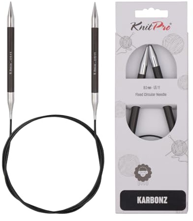KnitPro Karbonz Rundstricknadel 32 (80cm) | 8mm