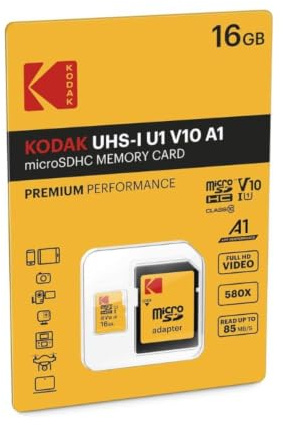 Kodak Premium microSD Speicherkarte 16 GB Class 10, inklusive SD Adapter