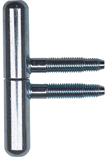 Gedotec Charniere de Porte et Meuble - Pour Porte en Bois et Métal de Meuble, Portail, Volet, Fenêtre - Type SFS avec Tige à Visser de 40 mm - Charge 28 kg - Acier Galvanisé - 1 Pièce