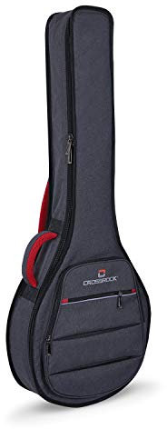 Crossrock CRSG107BJBJ 5-Saiten-Resonator-Banjo-Tasche, 10 mm Polsterung, Rucksack erhältlich, Dunkelgrau (CRSG107BJGR)