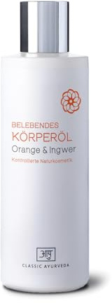 Classic Ayurveda - Bio Belebendes Körperöl - Naturkosmetik - 200 ml - Milde Pflege mit Ingwer und Neem