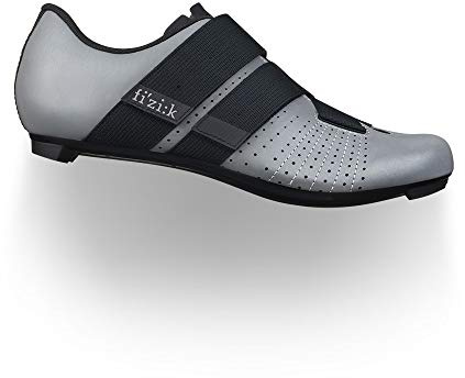 Fizik Tempo Powerstrap R5 Reflective, Road Cycling Shoes for Great Visibility and Safety, Reflective, 12-12.5