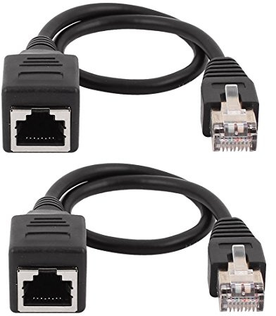 a15062500ux0191-2 Cavi Ethernet LAN Maschio a Femmina, prolunga RJ45, Lunghezza 30 cm, Confezione da 2