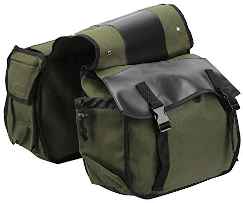 Alforjas de Ciclismo, Gran Capacidad, Mochilas de Asiento Trasero de Bici(Free Size-Verde Militar) Bolsas de Deporte Bolsas de Deporte