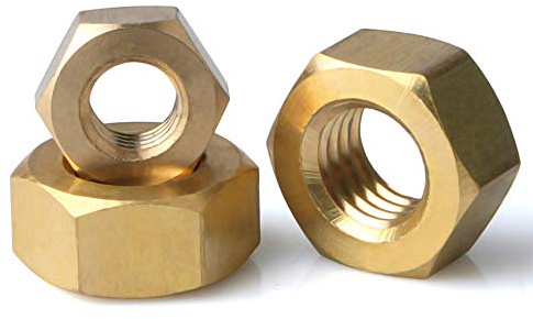 YOFASEN 100Pcs M1.4 Brass Hex Nut, Solid Brass, Brass Nut Copper Hexagonal Nut, Metric Full Threaded Nuts, Accessories Tool