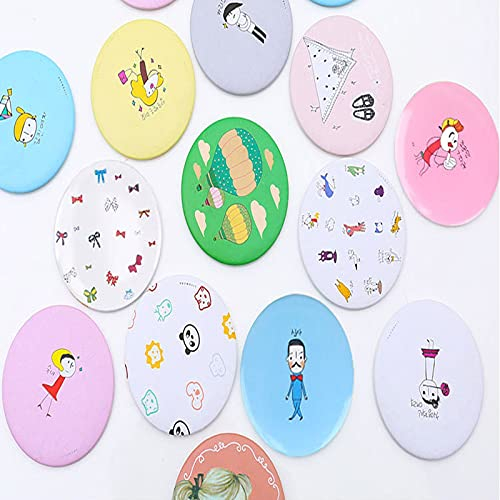 10 Stück Taschen Spiegel, Taschenspiegel, Tragbarer Handspiegel, Schminkspiegel, Ultra Dünn Kompaktspiegel für Hochzeit Geburtstag Jubiläum Geschenk und Reise, Rund(Zufällige Farbe)