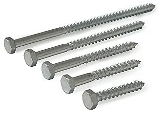 Woltersberger® 50 Stück Holzschrauben 10x50 mm verzinkt Sechskant DIN571 M10 Schlüsselschraube Wiener Schrauben