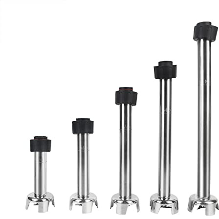 KELUNIS Commercial Stainless Steel Immersion Blender Shaft, Electric Hand Mixer Stick, Food Processor Accessories, Black/Silver,500mm/20in