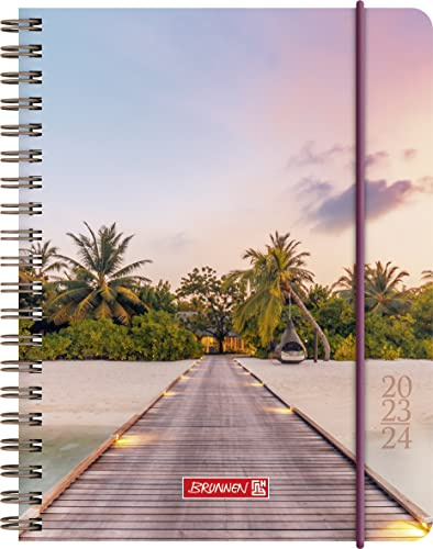BRUNNEN Schülerkalender „Paradise“ 2023/2024 2 Seiten = 1 Woche A6 mehrfarbig
