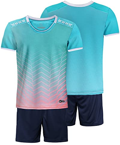 besbomig Fotbollsträningströjor för Barn, Andningsbara Sportuniformtröjor - Kortärmade T-shirts och Shorts Teamswear Set