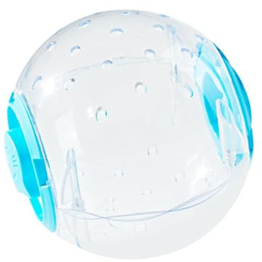 Sharplace Boule d'exercice pour Hamster de 16cm, Roue à Boule de Gerbille avec Trous d'aération, Installation Facile, Accessoires de Cage, Jouet interactif, Bleu