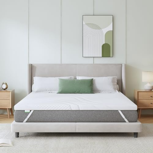 Novilla Topper Madrass, Gel Memory-skum, Vit, 180 x 200 cm