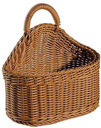 Vesone Wandkörbe - Jute über der Türbehänge Korb, handgefertigter gewebter Wandhalterungs-Organizer, Boho-Wandkorb- für Pflanzen Schlüssel-Sonnenbrille-Geldbörse an der Tür