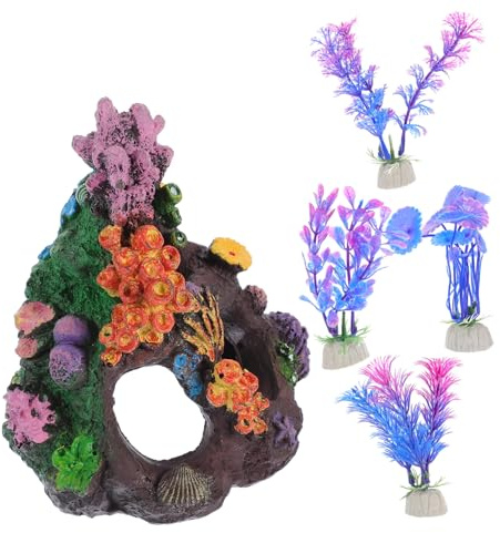SEWOART Aquarium Wasserpflanzen Dekorationen Korallenriff Aus Kunststoff Zarte Kunstpflanzen Für Aquarien Zubehör