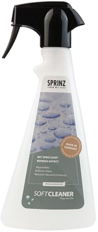 Sprinz Softcleaner 500 ml Flasche I Sprinz Softcleaner 500 ml Flasche I Hochwirksamer Oberflächenreiniger I Schonender Glasreiniger I Mehrzweckreiniger für Haushalt I Reiniger für Badezimmer