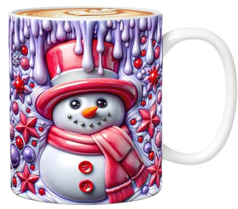 -Keramikbecher, 350 ml, Weihnachten, Keramik-Kaffeetasse, Heißteetassen, Reise-Kaffeebecher für Milch, Eiswasser, Saft, Kaffee, Tee