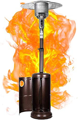 Chauffages de terrasse Chauffage de terrasse pour extérieur Lampe chauffante extérieure portable en acier inoxydable, chauffage autonome réglable Chauffages de terrasse de jardin (Couleur : Gaz liqu