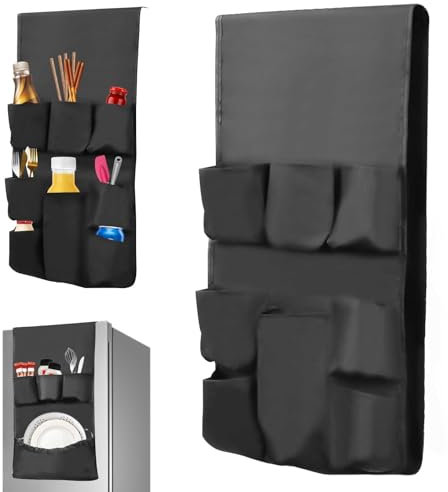 BigKing Kühlschrank Organizer Taschen, Kühlschrank-Staubschutz-Organizer Mini Kühlschrank Aufbewahrungstasche zum Aufhängen und Aufbewahrung von Papierwaren, Besteck, Utensilien
