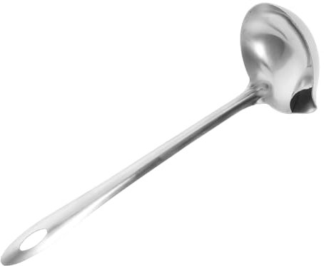 Alipis Mestolo Separatore Di Grasso in Acciaio Resistente Con Beccuccio Cucchiaio Da Zuppa Capacità Grande Per Filtrare Olio e Brodo Utensile Cucina Facile Da Usare Per Casa e Ristorante
