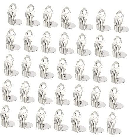 DEARMAMY Stud Earring Finding for Women Non-pierced Earring Clamps 100pcs Diy Ear Clips High Luster and Comfortable Fit