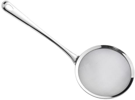 Didiseaon Stainless Steel Mesh Strainer Ladle 18cm Fine Wire Kitchen Colander Spoon Multifunctional Oil and Food Filter for Cooking and Tea Brewing