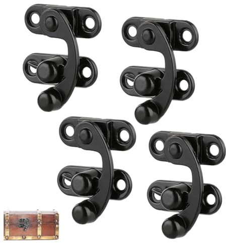 MOLZINY 4 Pezzi Gancio Scatto Hasp Moraillon di chiusura per scatola di gioielli Antico Hasp Gancio Hasp Antico Legno per Portagioie Scatole Regalo Scatola in Legno