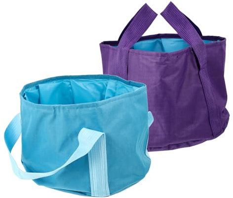 ELAYARD Lot De 2 Bassins De Pieds Pliables Pour Bain De Pieds, 2 Pièces, Taille Moyenne, Portable Et Léger, Adapté Pour Camping Et Voyages