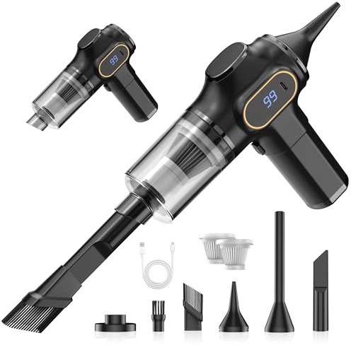 Ginarelo Handstaubsauger Akku Auto Staubsauger Stark - 15000Pa Kabellos Autostaubsauger Starke Leistung Leicht Saugkraft Handsauger High Power Car Handheld Vacuum Cleaner Klein Mini Autosauger