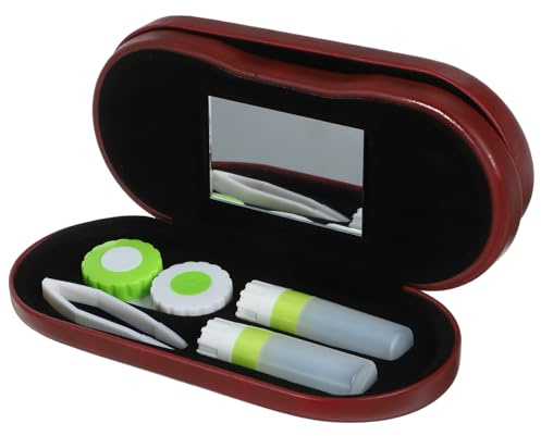 BESTYASH Portable Double Eyeglass Case Convenient Glasses Case for Multiple for Outdoor Use and Household Storage Fits Lenses and Contacts