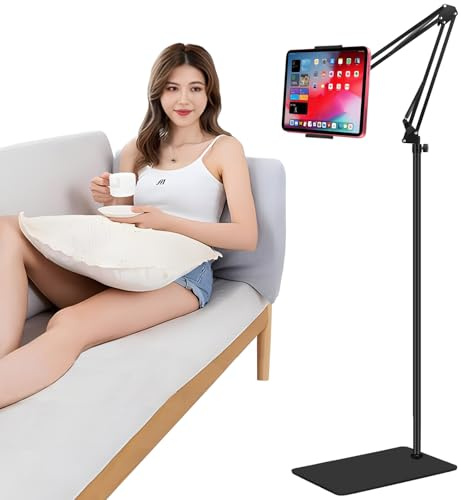 Awlbstruse Tablet Bodenständer, Universal Metall Tablet Halterung, um 360 Grad drehbar, Handy-Ständer für iPad, Tablets, iPhone oder Andere 4,5~13 Zoll Bildschirm Geräte