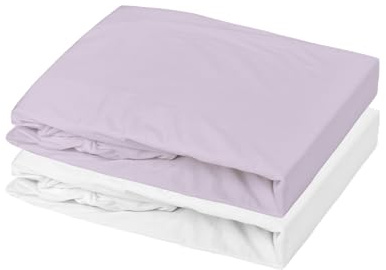 Mon P Dodo Set mit 1 ALESE PU + 1 Spannbettlaken, Weiß/Parma, 70 x 140 cm