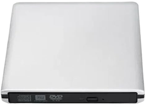 ZGJIAJU Dvd Player UHD 4K Blu-Ray Burner USB3.0 External Optical DVD Drive Recorder RE/ROM 3D Blu-Ray Players Writer Reader(Silver)